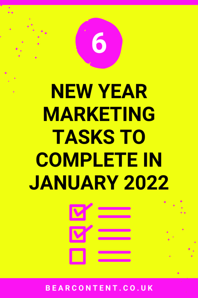 New Year Marketing Tasks